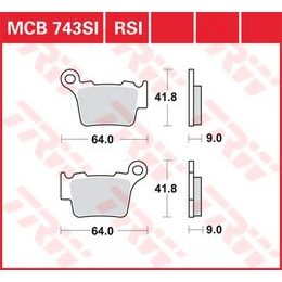 Brzdové destičky MCB743SI