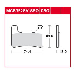 Brzdové destičky MCB752CRQ