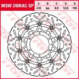 Racing Brzdový kotouč bez homologace MSW240RACSP