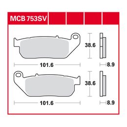Brzdové destičky MCB753SV