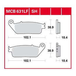 Brzdové destičky MCB631