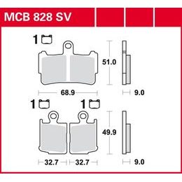 Brzdové destičky MCB828SV