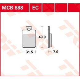 Brzdové destičky MCB688EC