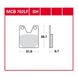 Brzdové destičky MCB702SH