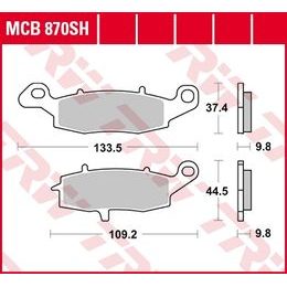 Brzdové destičky MCB870SH