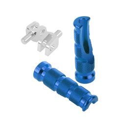 Bike It náhradní zúžené stupačky řidiče Yamaha modré + adaptéry