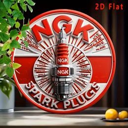 2D nástěnná vintage cedule, motiv NGK svíčka