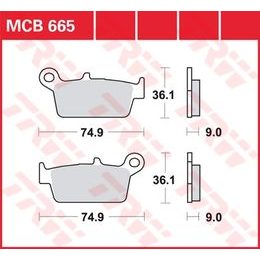 Brzdové destičky MCB665