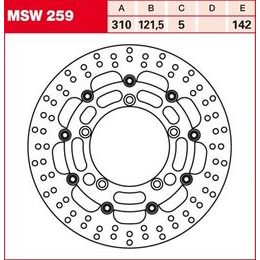 Brzdový kotouč plovoucí MSW259