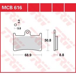 Brzdové destičky MCB616