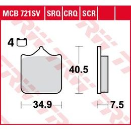 Brzdové destičky MCB721SCR