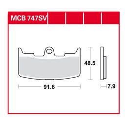 Brzdové destičky MCB747SV