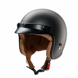 Moto helma RB-730 titan mat s hnědou výstelkou