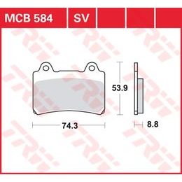 Brzdové destičky MCB584