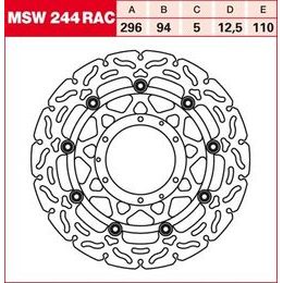 Brzdový kotouč plovoucí MSW244RAC
