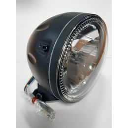 Přední hlavní světlo čiré s CCFL parkovacím světlem, 5 3/4", H4 60/55W / černé - POSLEDNÍ KUS