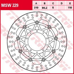 Brzdový kotouč plovoucí MSW229