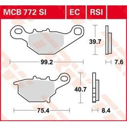 Brzdové destičky MCB772RSI