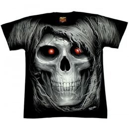 Triko svítící surviver - Lebka s vlasama