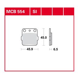 Brzdové destičky MCB554SI