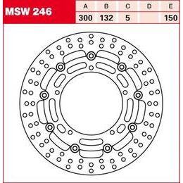 Brzdový kotouč plovoucí MSW246