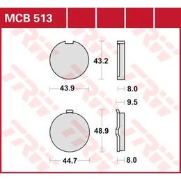 Brzdové destičky MCB513