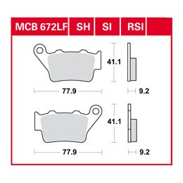 Brzdové destičky MCB672SI