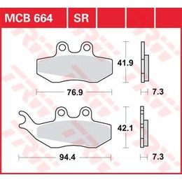 Brzdové destičky MCB664