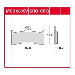 Brzdové destičky MCB660SRQ