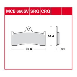 Brzdové destičky MCB660CRQ