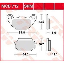 Brzdové destičky MCB712SRM