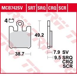 Brzdové destičky MCB742SCR
