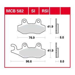 Brzdové destičky MCB582SI