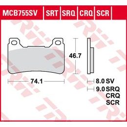 Brzdové destičky MCB755SCR