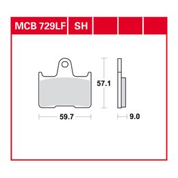 Brzdové destičky MCB729SH