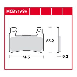 Brzdové destičky MCB819SV