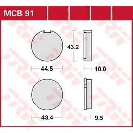 Brzdové destičky MCB091