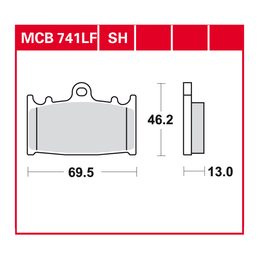 Brzdové destičky MCB741