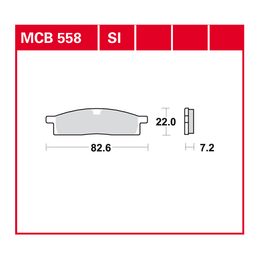 Brzdové destičky MCB558SI