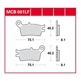 Brzdové destičky MCB601
