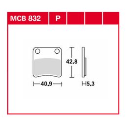 Brzdové destičky MCB832P
