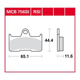 Brzdové destičky MCB756RSI
