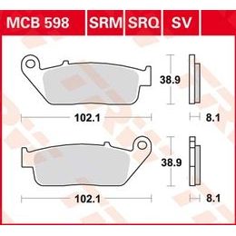 Brzdové destičky MCB598SRM