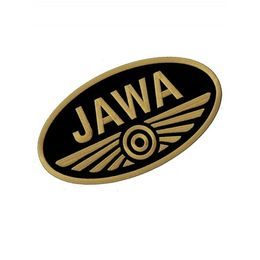 Nášivka - JAWA / malá - černý podklad zlatý nápis