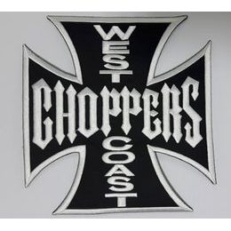 Nášivka - KŘÍŽ WEST COAST CHOPPERS / zádovka bílá