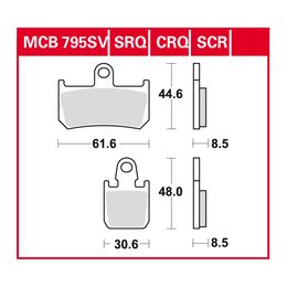 Brzdové destičky MCB795SV