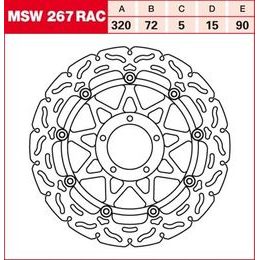 Brzdový kotouč plovoucí MSW267RAC