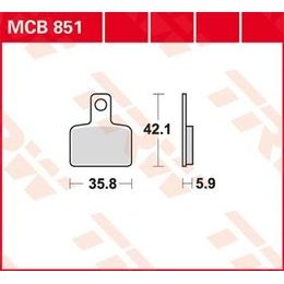 Brzdové destičky MCB851
