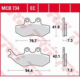 Brzdové destičky TRW LUCAS MCB669EC (KH185)