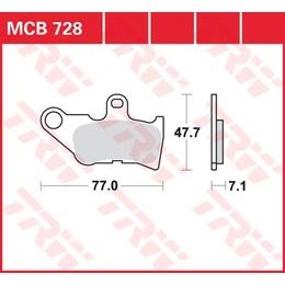 Brzdové destičky MCB728
